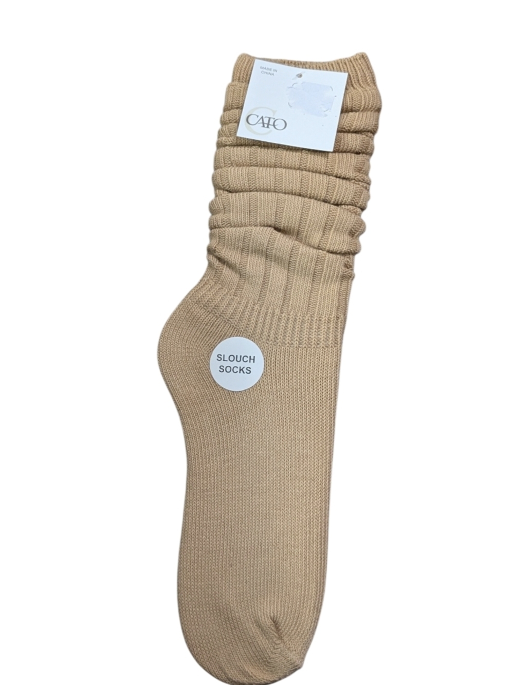 Cato Women's Slouch Socks in Beige